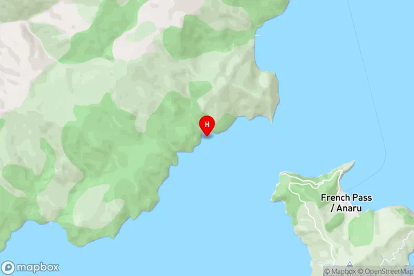 Anakawau Bay,Marlborough Area Map