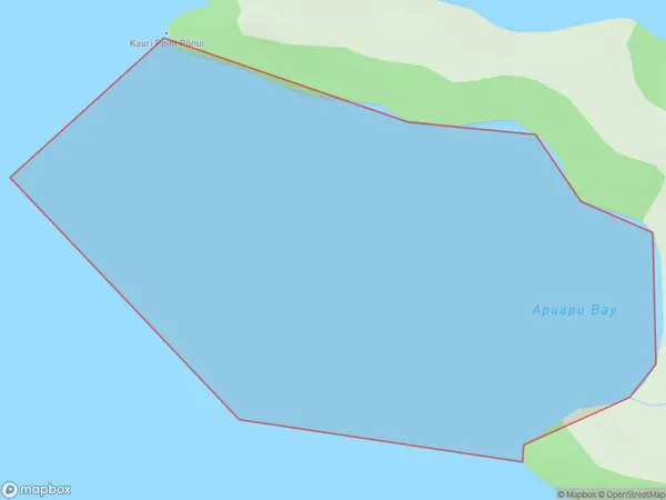 Apuapu Bay, Auckland Polygon Area Map