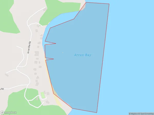 Arran Bay, Auckland Polygon Area Map