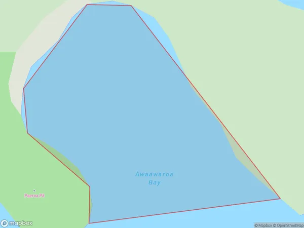 Awaawaroa Bay, Northland Polygon Area Map