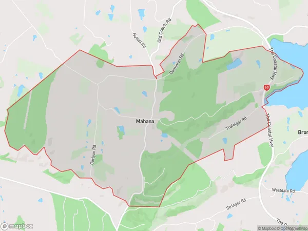 Mahana, Tasman Polygon Area Map