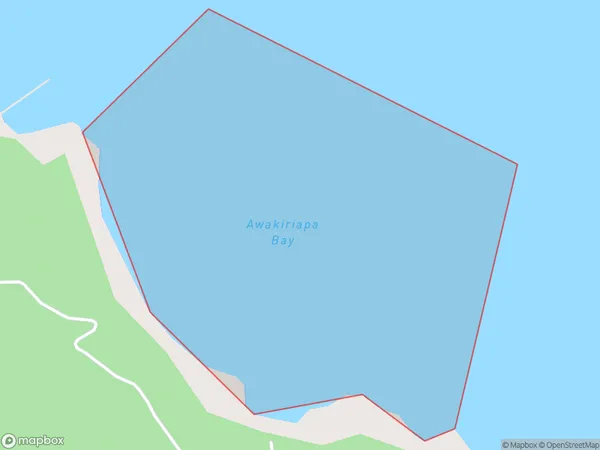 Awakiriapa Bay, Auckland Polygon Area Map