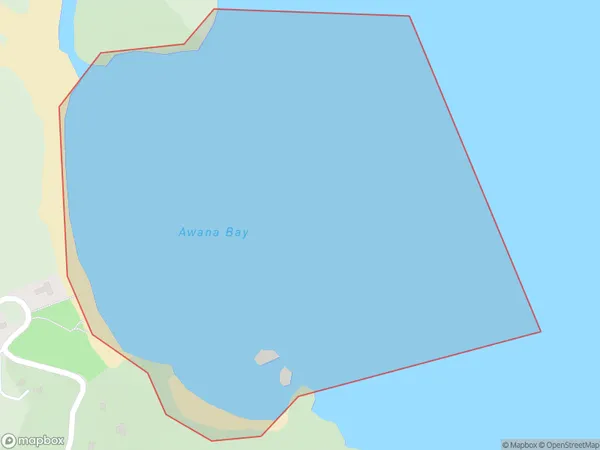 Awana Bay, Auckland Polygon Area Map