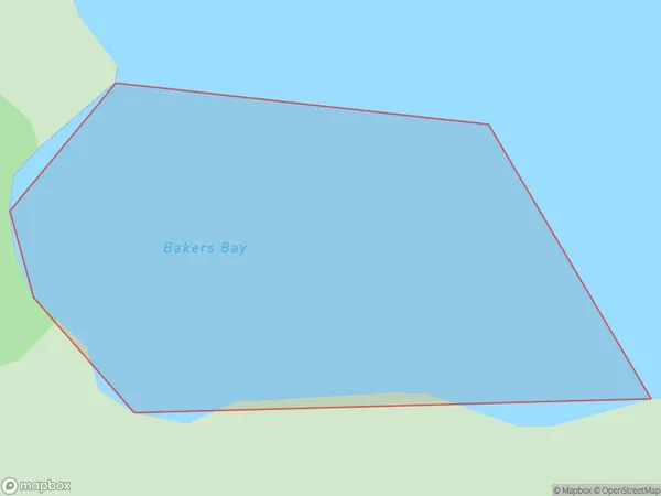 Bakers Bay, Marlborough Polygon Area Map