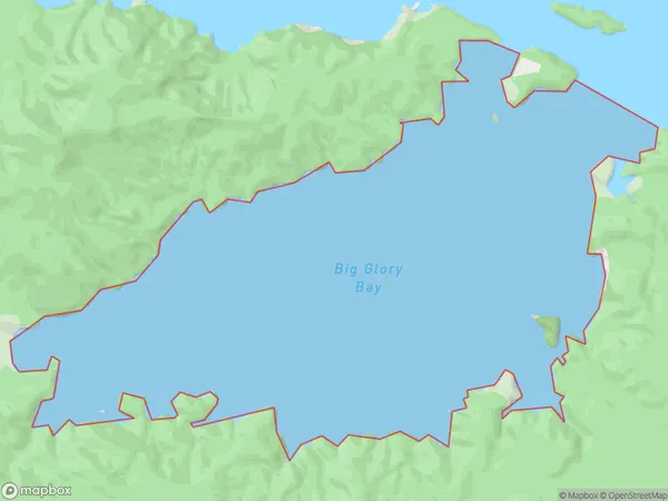Big Glory Bay, Southland Polygon Area Map