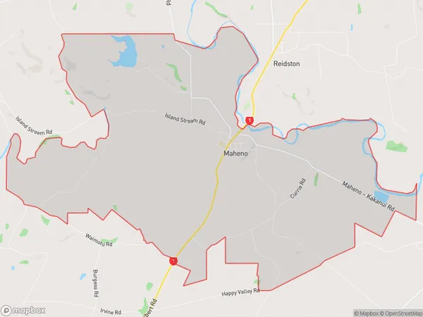 Maheno, Otago Polygon Area Map