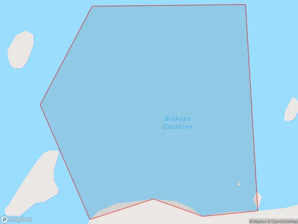 Bishops Cauldron, Marlborough Polygon Area Map