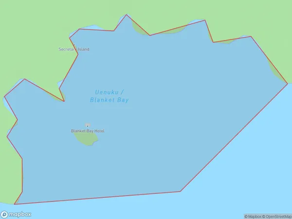 Blanket Bay, Otago Polygon Area Map