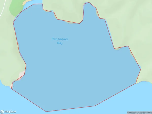 Bostaquet Bay, Auckland Polygon Area Map