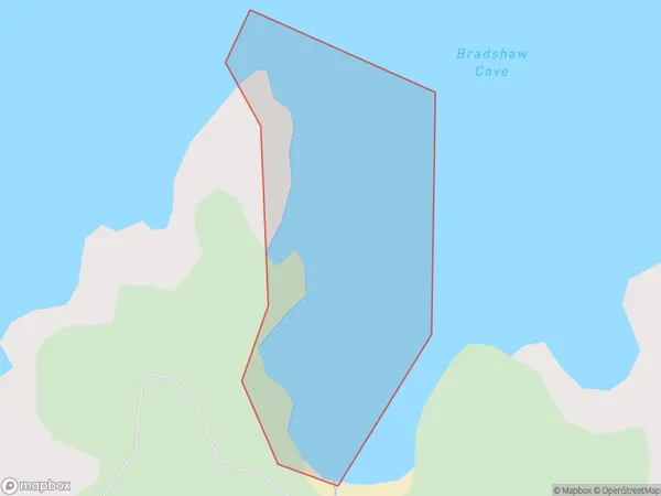 Bradshaw Cove, Auckland Polygon Area Map