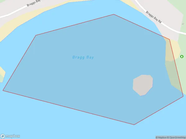 Bragg Bay, Southland Polygon Area Map