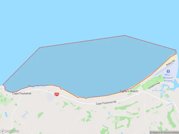 Buller Bay, Otago Polygon Area Map