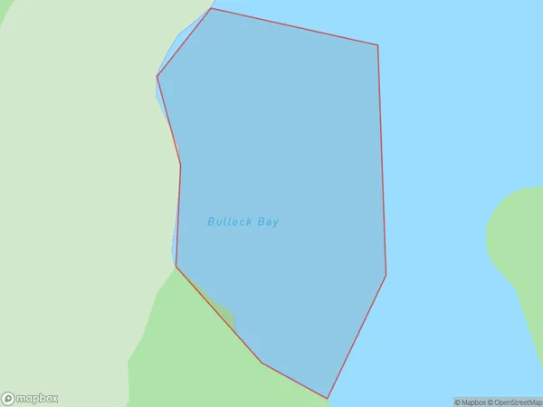 Bullock Bay, Marlborough Polygon Area Map