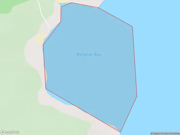 Burgess Bay, Auckland Polygon Area Map