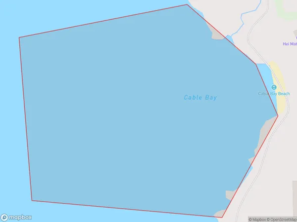 Cable Bay, Auckland Polygon Area Map