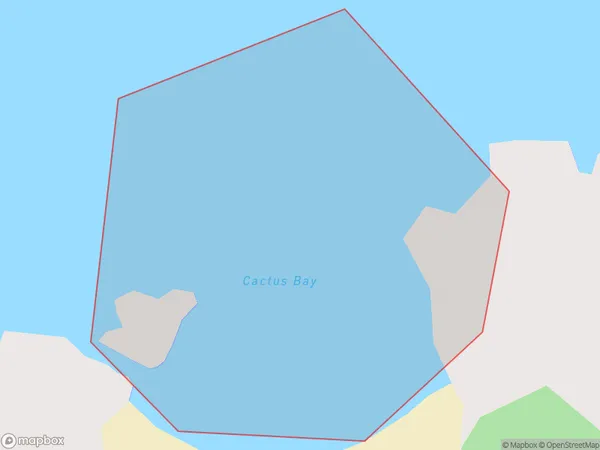 Cactus Bay, Auckland Polygon Area Map