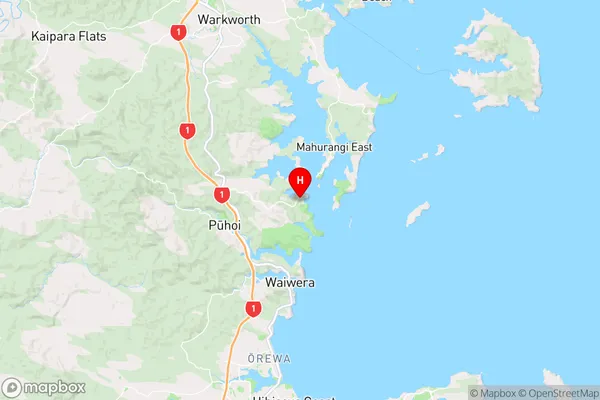 Mahurangi West,Auckland Region Map