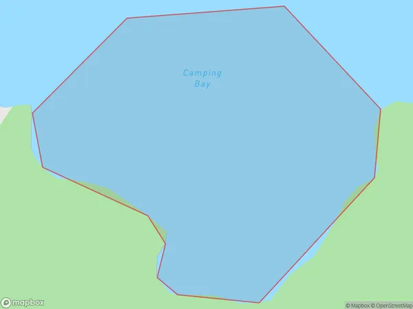 Camping Bay, Marlborough Polygon Area Map