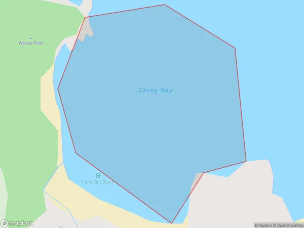 Carey Bay, Auckland Polygon Area Map