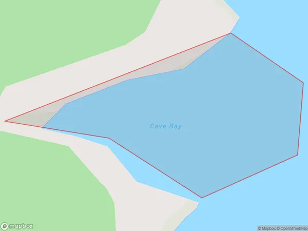 Cave Bay, Otago Polygon Area Map