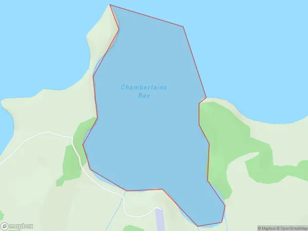 Chamberlains Bay, Auckland Polygon Area Map