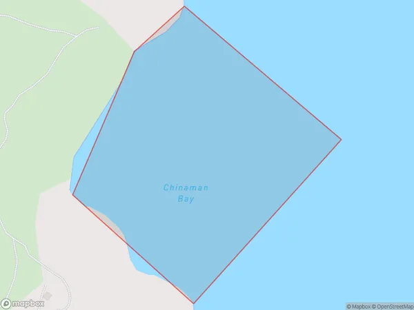 Chinaman Bay, Auckland Polygon Area Map