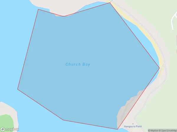 Church Bay, Auckland Polygon Area Map