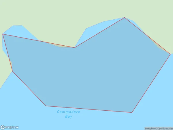 Commodore Bay, Northland Polygon Area Map