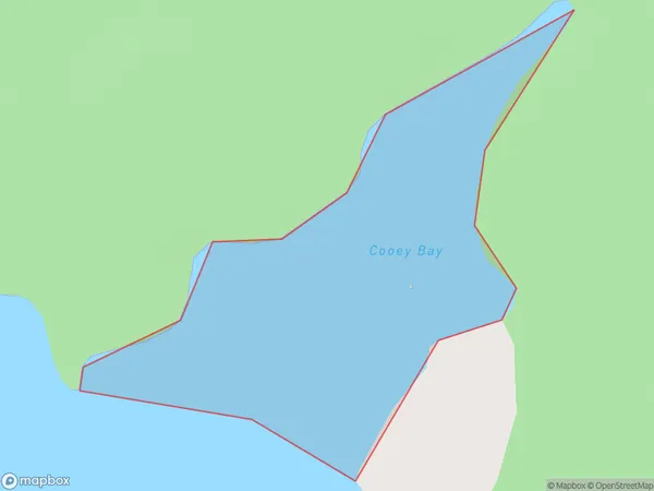 Cooey Bay, Southland Polygon Area Map
