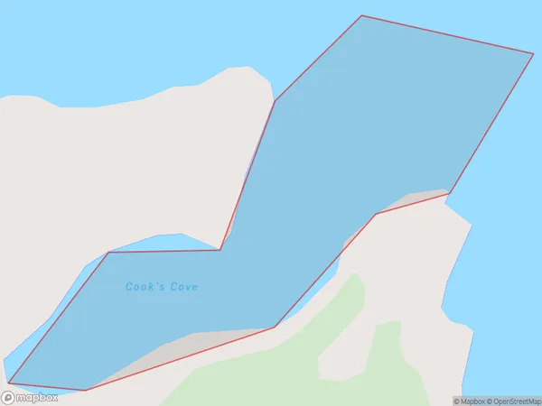 Cook's Cove, Gisborne Polygon Area Map