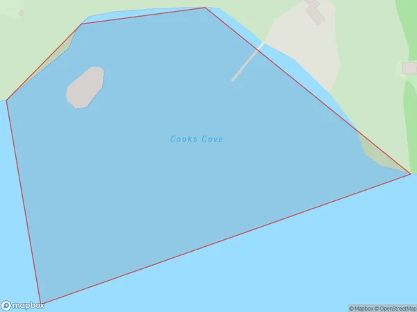 Cooks Cove, Northland Polygon Area Map