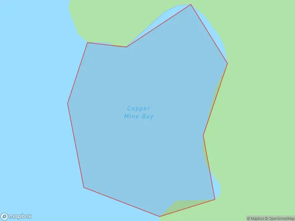 Copper Mine Bay, Auckland Polygon Area Map