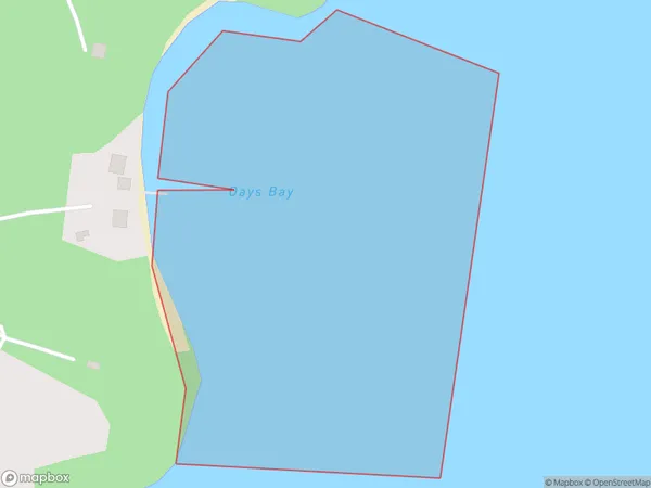 Days Bay, Auckland Polygon Area Map