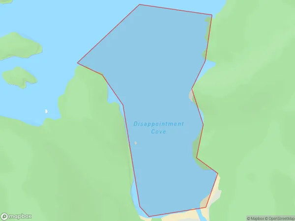 Disappointment Cove, Southland Polygon Area Map