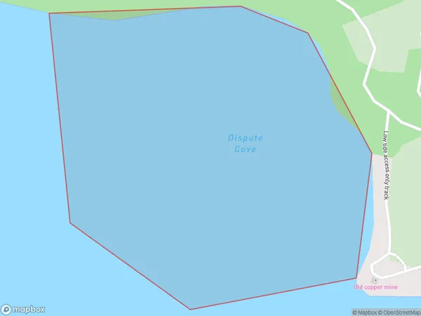 Dispute Cove, Auckland Polygon Area Map