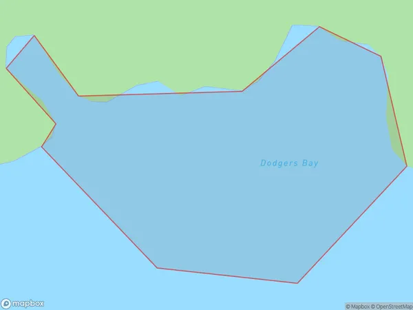 Dodgers Bay, Southland Polygon Area Map