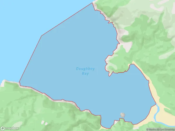 Doughboy Bay, Southland Polygon Area Map