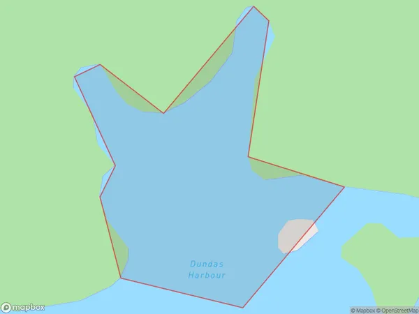 Dundas Harbour, Southland Polygon Area Map