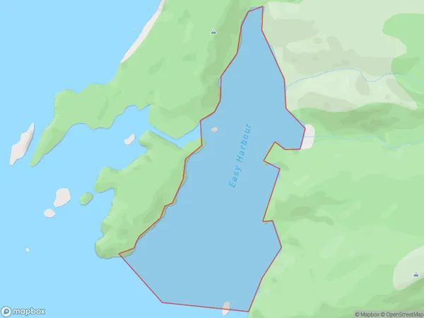Easy Harbour, Southland Polygon Area Map