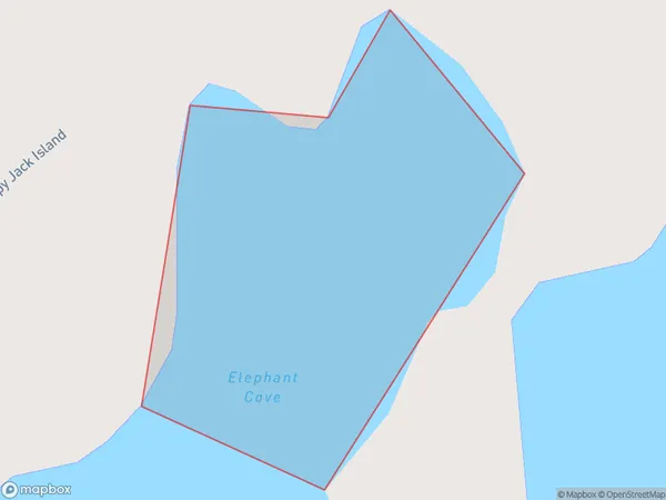 Elephant Cove, Waikato Polygon Area Map
