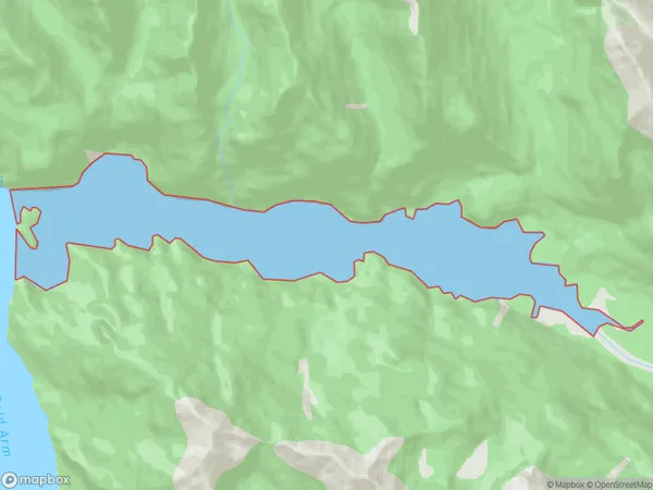 Emelius Arm, Otago Polygon Area Map