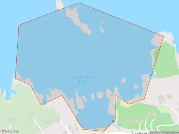 Enclosure Bay, Auckland Polygon Area Map