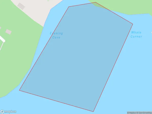 Evening Cove, Otago Polygon Area Map