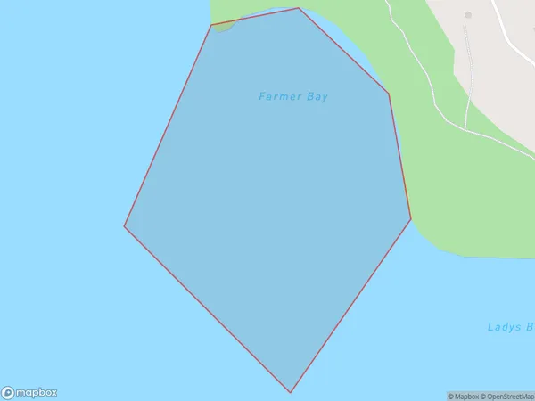 Farmer Bay, Auckland Polygon Area Map