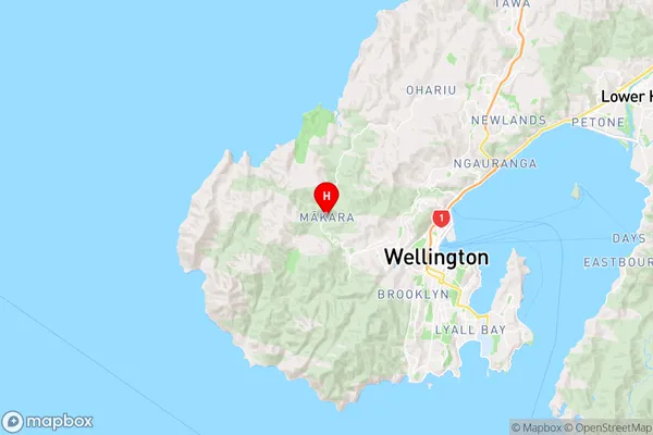 Makara,Wellington Region Map