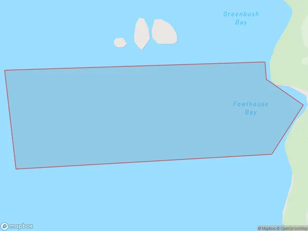 Fowlhouse Bay, Auckland Polygon Area Map