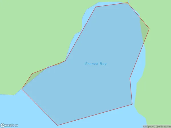 French Bay, Auckland Polygon Area Map