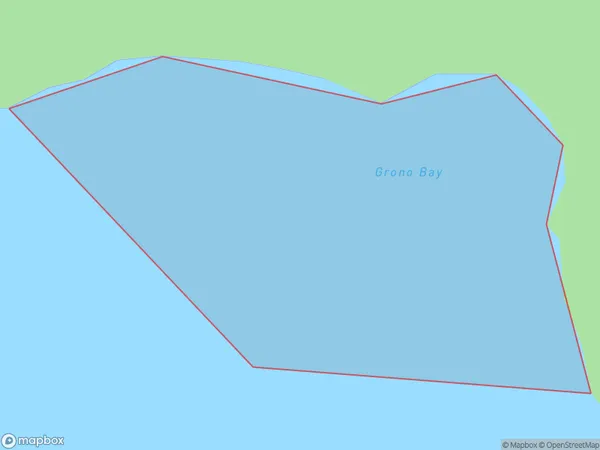 Grono Bay, Southland Polygon Area Map