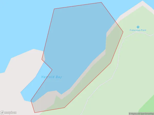 Harrold Bay, Southland Polygon Area Map