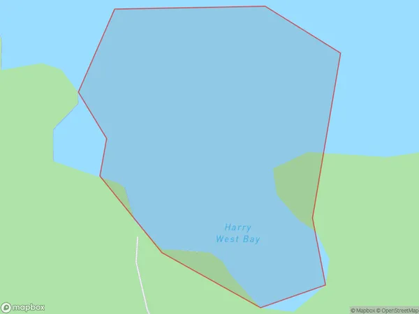 Harry West Bay, Southland Polygon Area Map